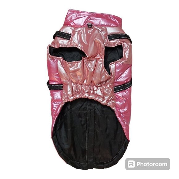 Pink Reflective Dog Vest with Harness - Picture 3 of 8